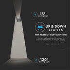 6W Lampa ścienna LED / Barwa:4000K / Obudowa: Szara
