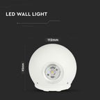 6W Lampa ścienna LED / Barwa:4000K / Obudowa: Biała