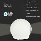 6W Lampa ścienna LED / Barwa:3000K / Obudowa: Biała