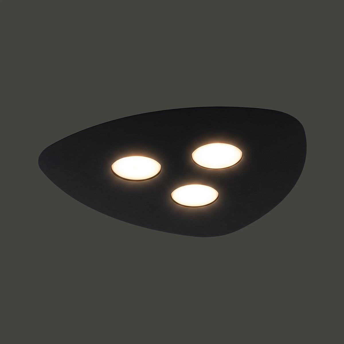 Nowodvorski Plafon ORGANIC 3x12W 50/60Hz - Stal lakierowana - Czarny 8302 - lampa włączona