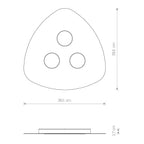 Nowodvorski Plafon ORGANIC 3x12W 50/60Hz - Stal lakierowana - Czarny 8302