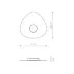 Nowodvorski Plafon ORGANIC 1x12W 50/60Hz - Stal lakierowana - Czarny 8303