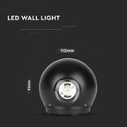 6W Lampa ścienna LED / Barwa:4000K / Obudowa: Czarna