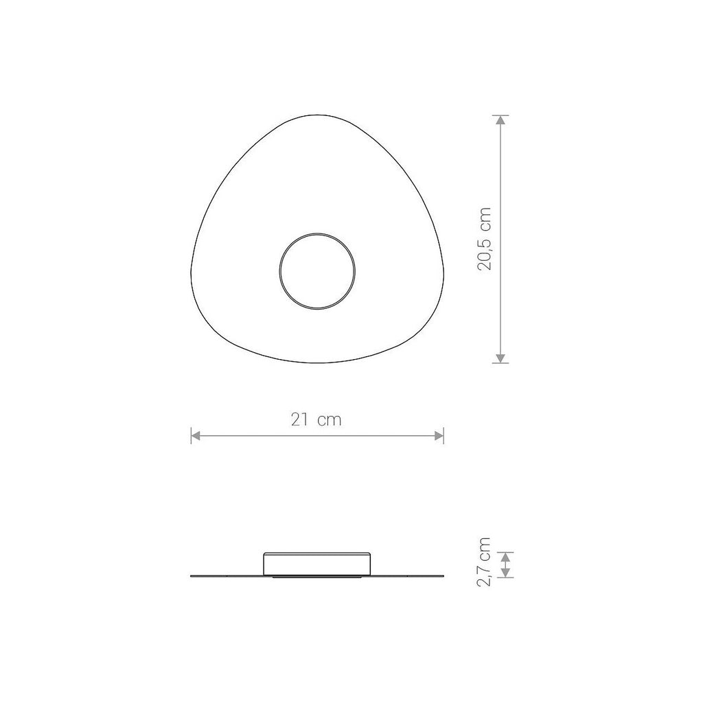Nowodvorski Plafon ORGANIC 1x12W 50/60Hz - Stal lakierowana - Biały 8305