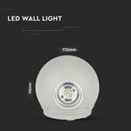 6W Lampa ścienna LED / Barwa:3000K / Obudowa: Szara