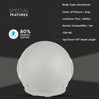 6W Lampa ścienna LED / Barwa:3000K / Obudowa: Szara