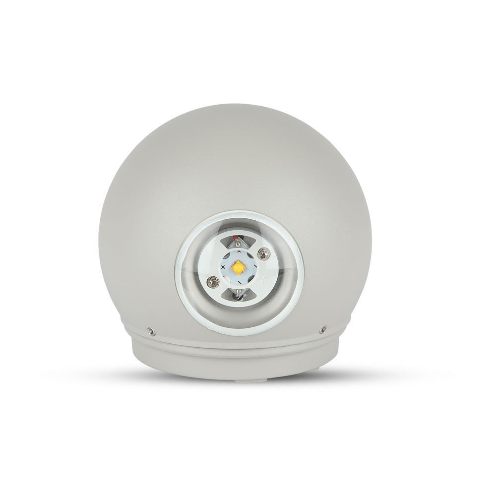 6W Lampa ścienna LED / Barwa:3000K / Obudowa: Szara