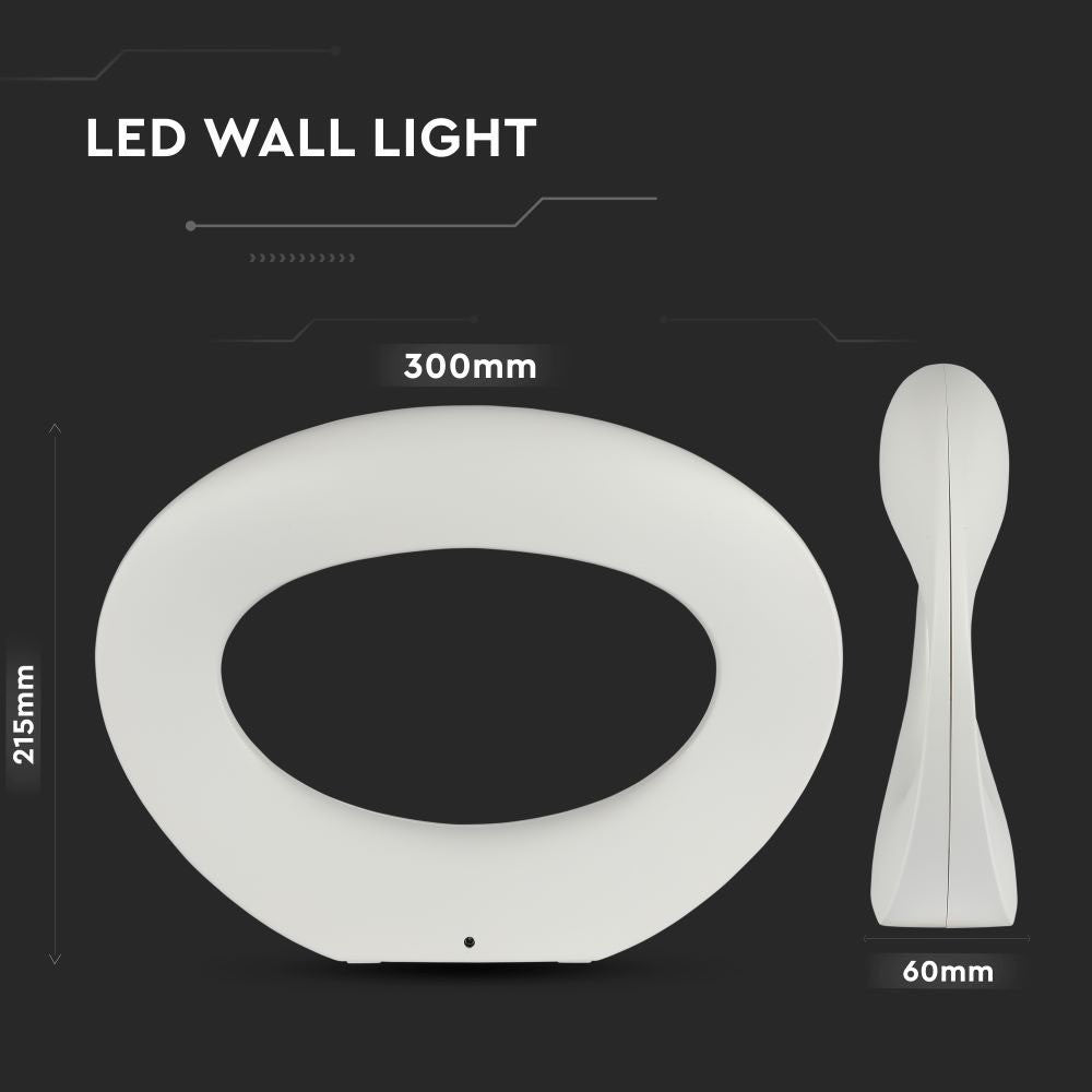 10W Lampa ścienna LED / Barwa:3000K / Obudowa: Biała