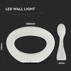 10W Lampa ścienna LED / Barwa:3000K / Obudowa: Biała