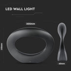 10W Lampa ścienna LED / Barwa:3000K / Obudowa: Czarna