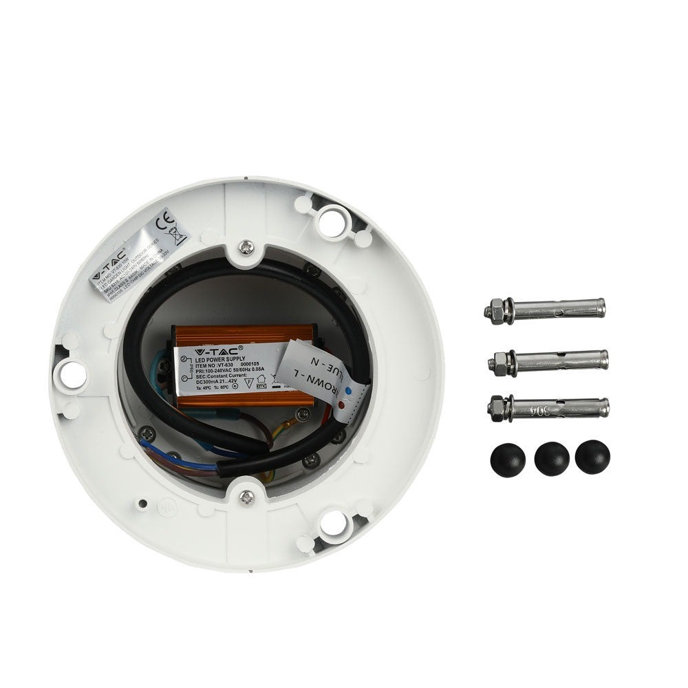 10W Słupek ogrodowy / Barwa:4000K / Obudowa: Biała / Wysokość 25 cm
