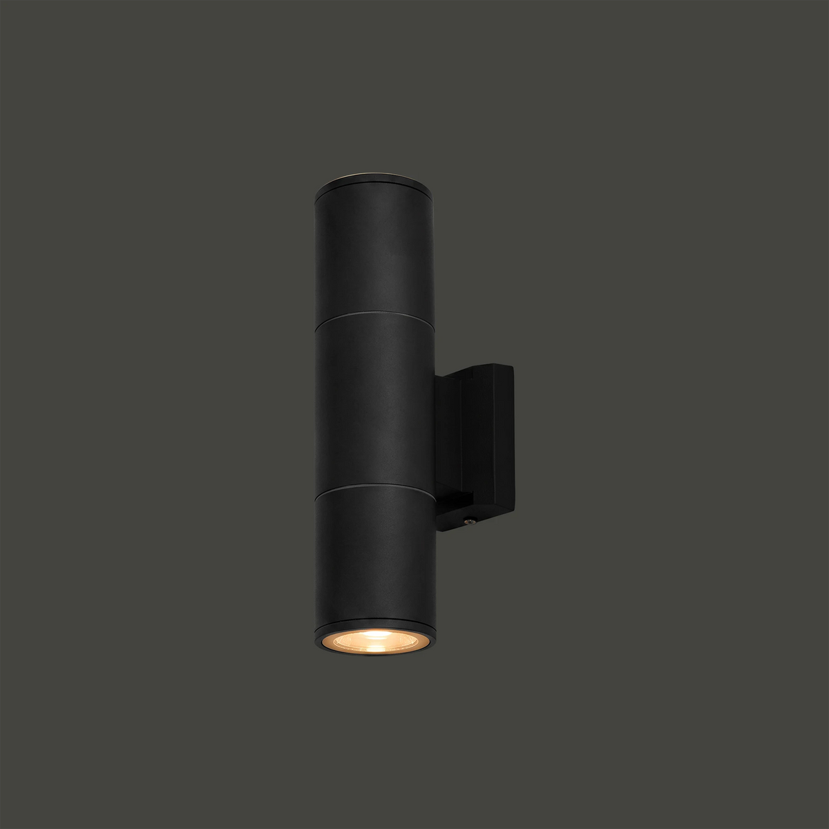 Nowodvorski Lampa ścienna natynkowa EXE 10W only LED 50/60Hz IP54 - Aluminium lakierowane - Czarny I 8330 - lampa włączona