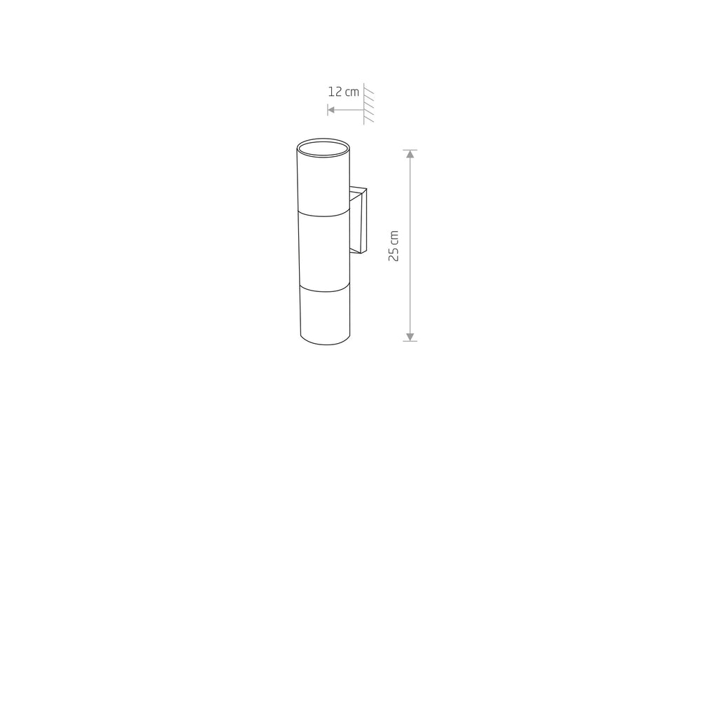 Nowodvorski Lampa ścienna natynkowa EXE 10W only LED 50/60Hz IP54 - Aluminium lakierowane - Czarny I 8330