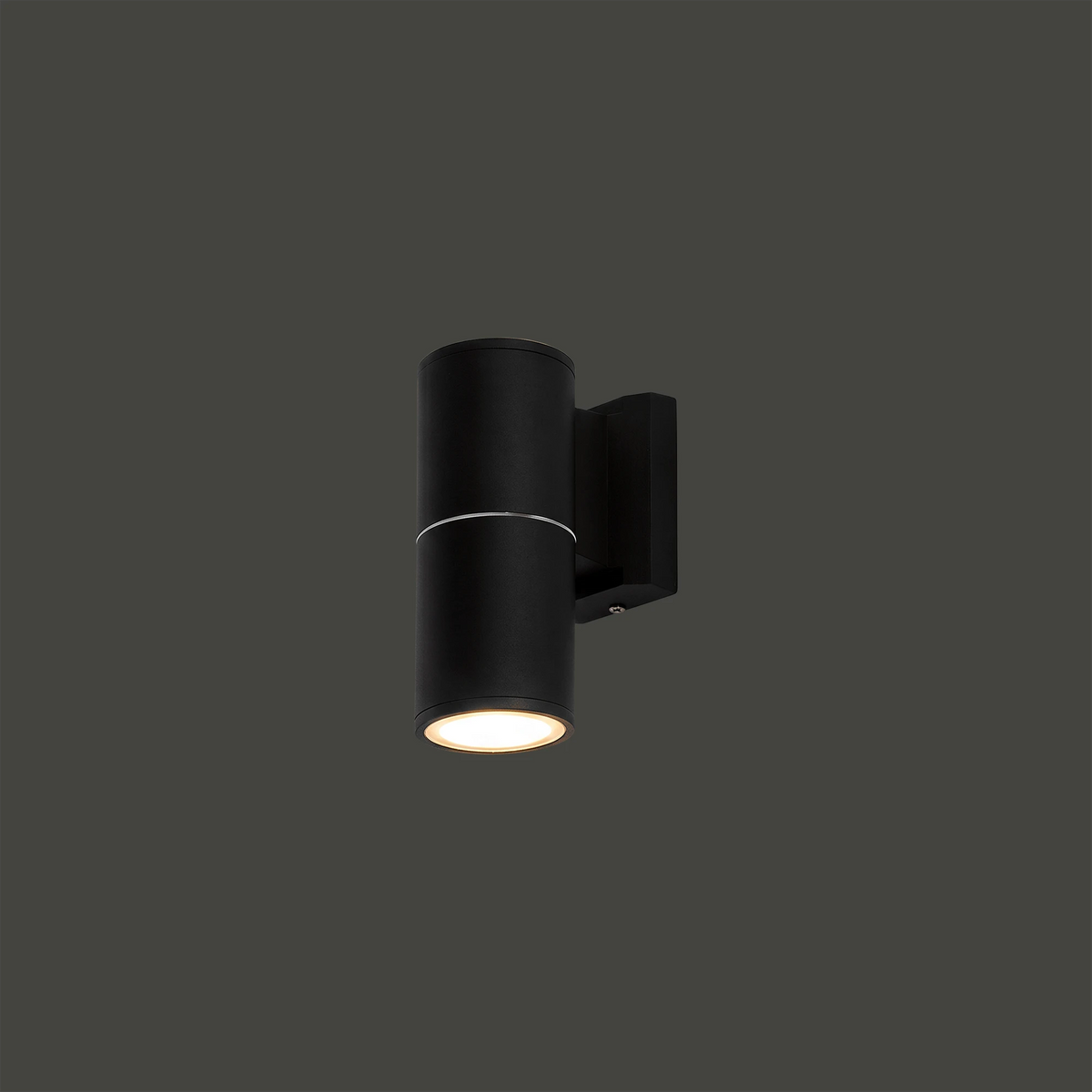Nowodvorski Lampa ścienna natynkowa EXE 10W only LED 50/60Hz IP54 - Aluminium lakierowane - Czarny II 8331 - lampa włączona