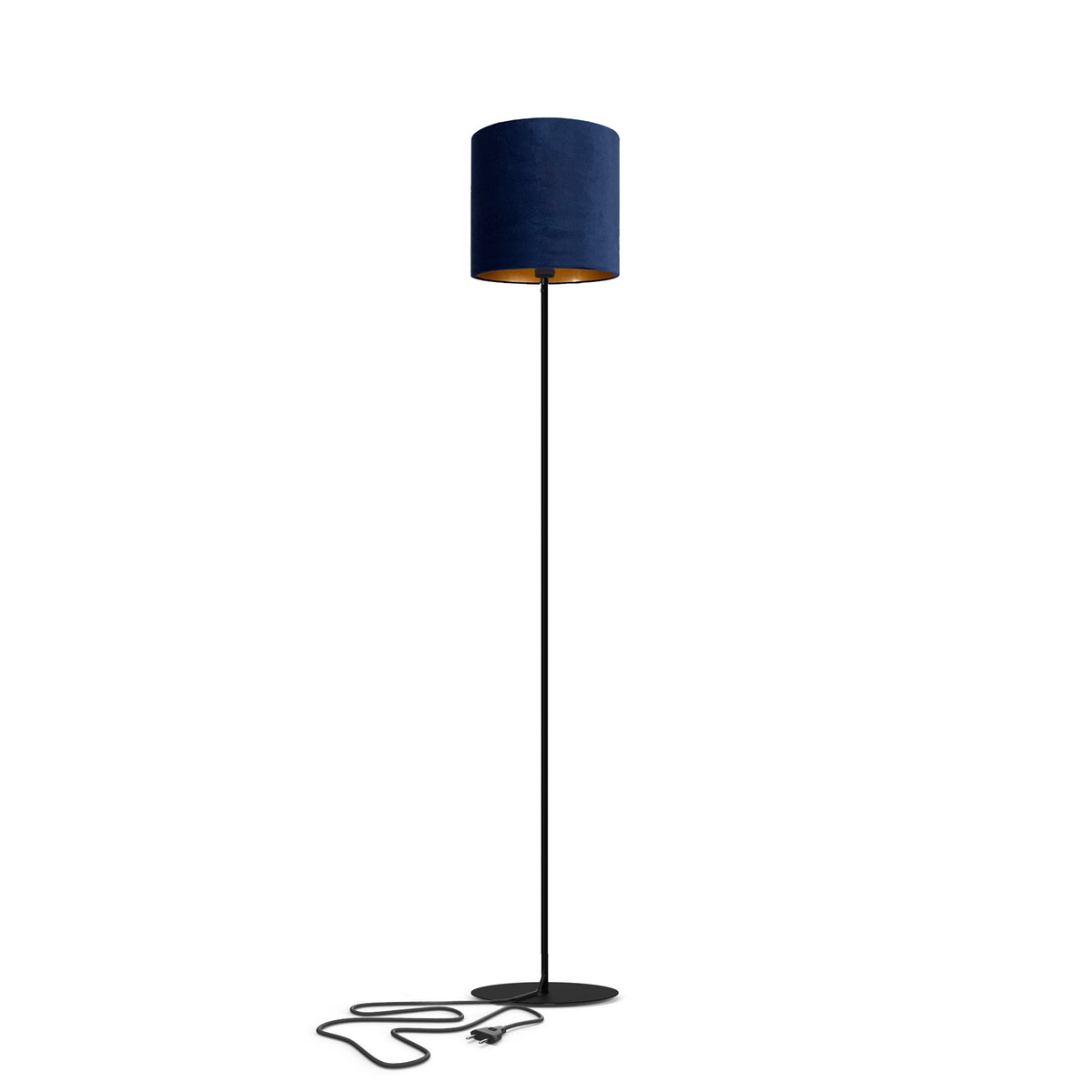 Nowodvorski Lampa podłogowa do kompletacji Petit PETIT A - Aksamit - Granatowo-złoty 8344 - lampa włączona