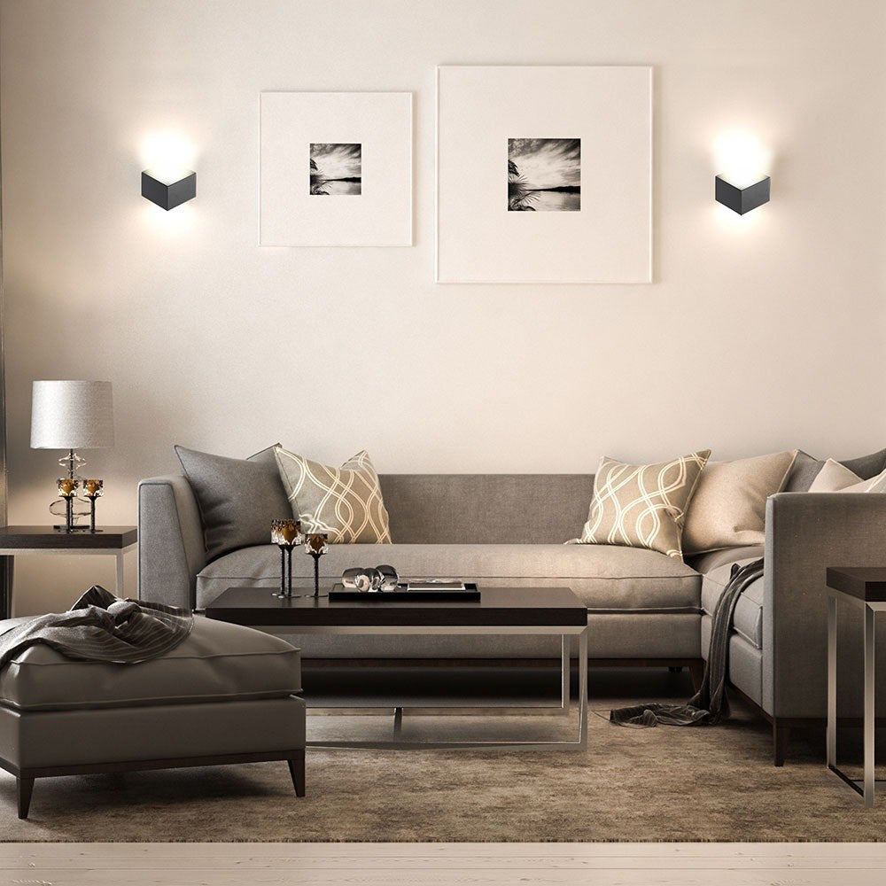 3W Oprawa ścienna ROMB / CHIP BRIDGELUX / Barwa:4000K / Obudowa: Czarna