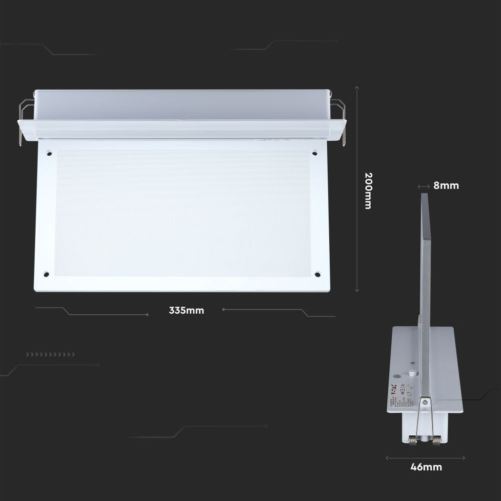 2W Oprawa Awaryjna LED / Chip SAMSUNG / Barwa:6000K