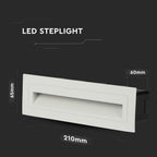 6W Oprawa Schodowa LED / Barwa:4000K / Obudowa: Biała