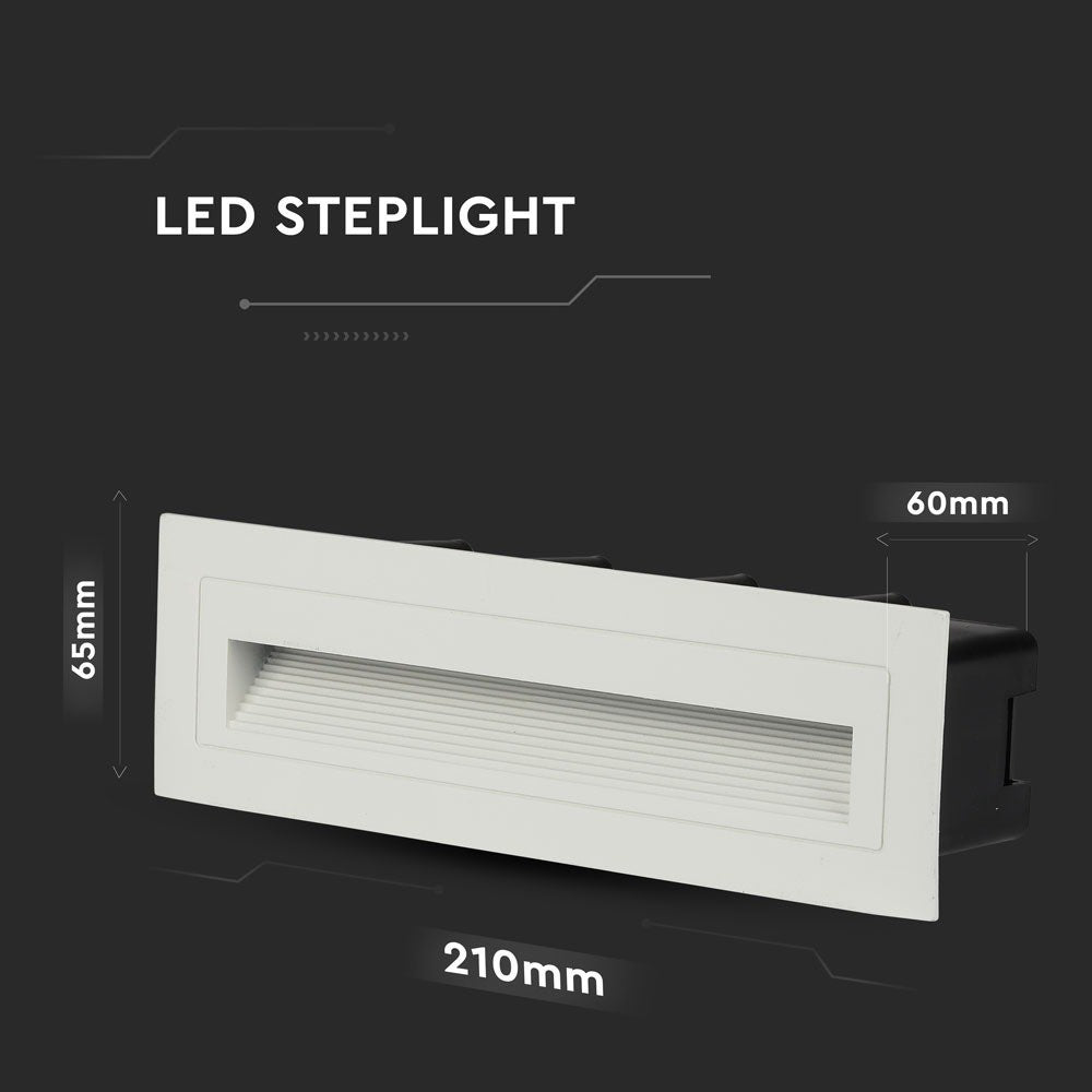 6W Oprawa Schodowa LED / Barwa:3000K / Obudowa: Biała
