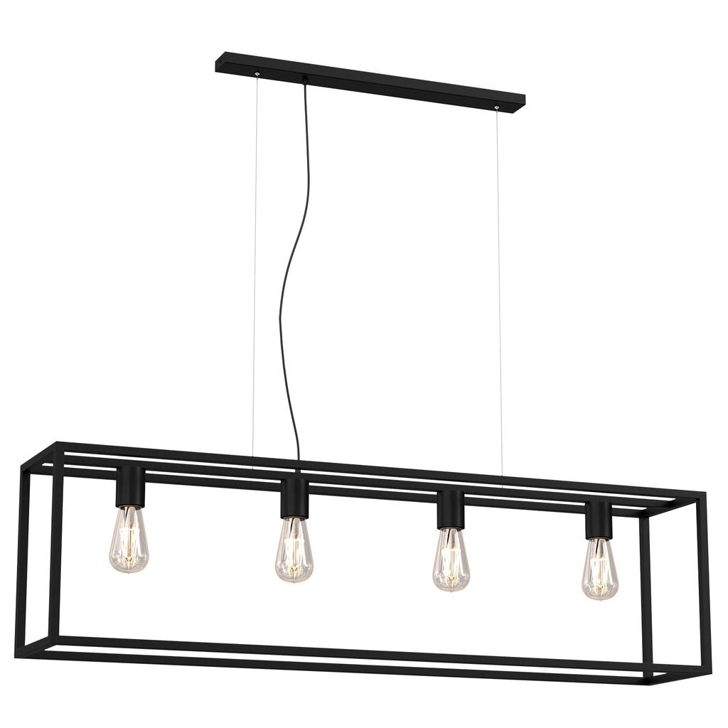ceiling rectangular Frame black 4xE27