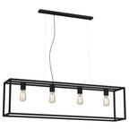 ceiling rectangular Frame black 4xE27