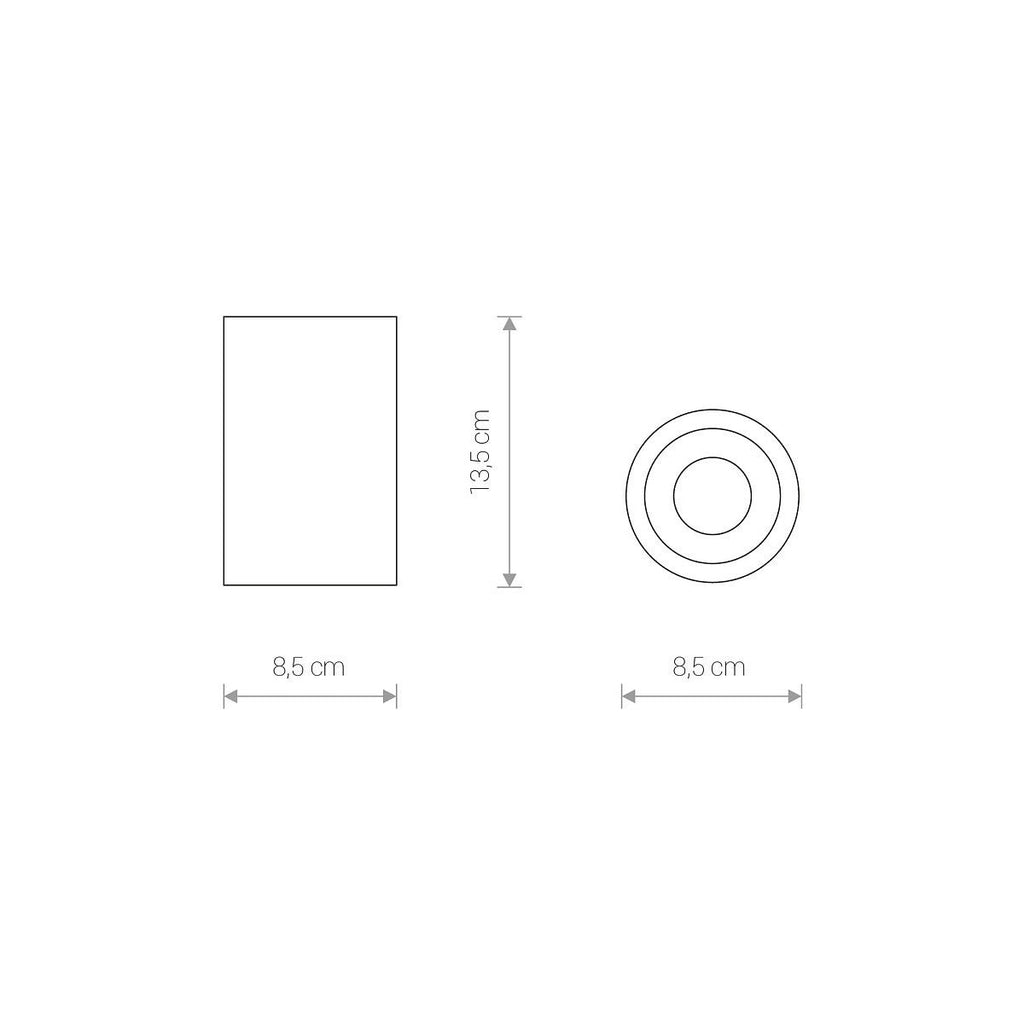 Nowodvorski Lampa downlights natynkowa ALPHA 15W only LED 50/60Hz - Aluminium lakierowane - Czarny 8363