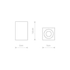 Nowodvorski Lampa downlights natynkowa BRAVO 15W only LED 50/60Hz - Aluminium lakierowane - Biały 8364