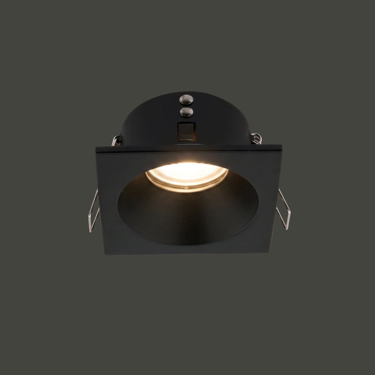Nowodvorski Lampa downlights podtynkowa DELTA 15W only LED 50/60Hz - Aluminium lakierowane - Czarny 8370 - lampa włączona