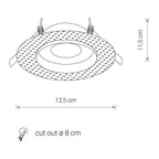 Nowodvorski Lampa downlights podtynkowa ECHO 15W only LED 50/60Hz - Aluminium lakierowane - Biały 8371