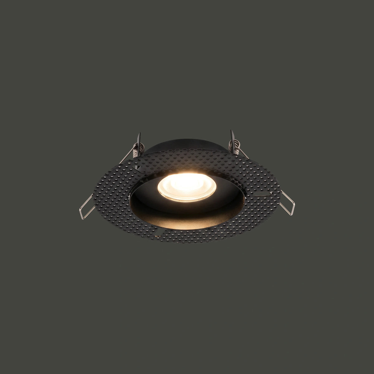 Nowodvorski Lampa downlights podtynkowa ECHO 15W only LED 50/60Hz - Aluminium lakierowane - Czarny 8372 - lampa włączona