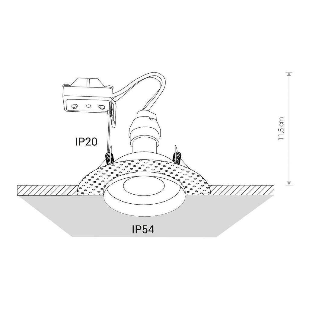 Nowodvorski Lampa downlights podtynkowa ECHO 15W only LED 50/60Hz - Aluminium lakierowane - Czarny 8372