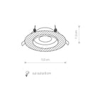 Nowodvorski Lampa downlights podtynkowa ECHO 15W only LED 50/60Hz - Aluminium lakierowane - Czarny 8372