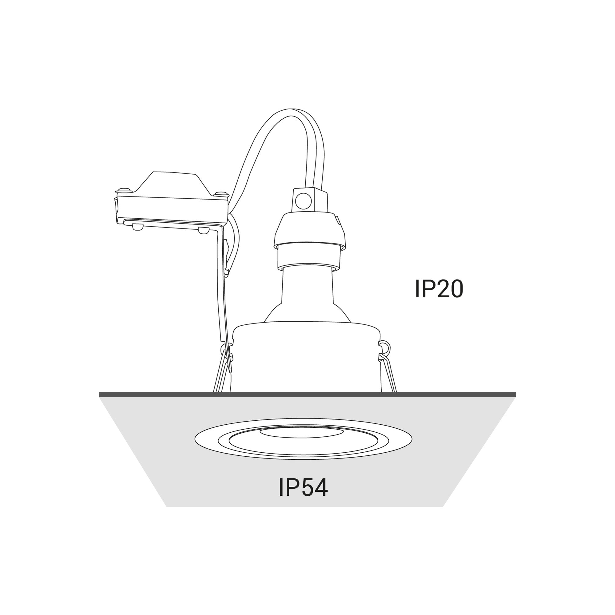 Nowodvorski Lampa downlights podtynkowa FOXTROT 15W only LED 50/60Hz - Aluminium lakierowane - Czarny