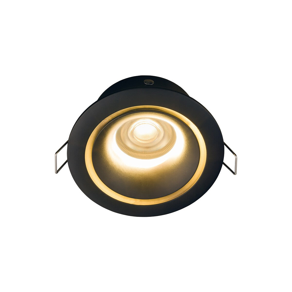 Nowodvorski Lampa downlights podtynkowa FOXTROT 15W only LED 50/60Hz - Aluminium lakierowane - Czarny 8374 - lampa włączona