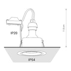 Nowodvorski Lampa downlights podtynkowa FOXTROT 15W only LED 50/60Hz - Aluminium lakierowane - Czarny 8374
