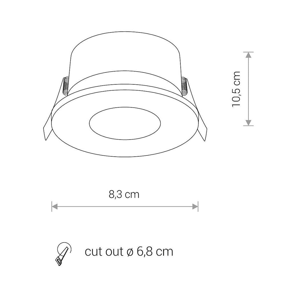 Nowodvorski Lampa downlights podtynkowa GOLF 15W only LED 50/60Hz - Aluminium lakierowane - Biały 8375