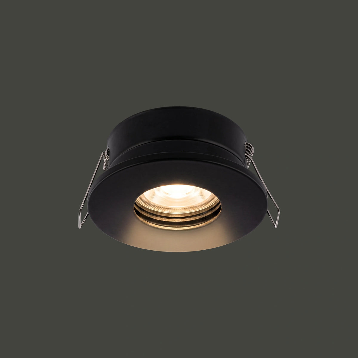 Nowodvorski Lampa downlights podtynkowa GOLF 15W only LED 50/60Hz - Aluminium lakierowane - Czarny 8376 - lampa włączona