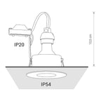 Nowodvorski Lampa downlights podtynkowa GOLF 15W only LED 50/60Hz - Aluminium lakierowane - Czarny 8376