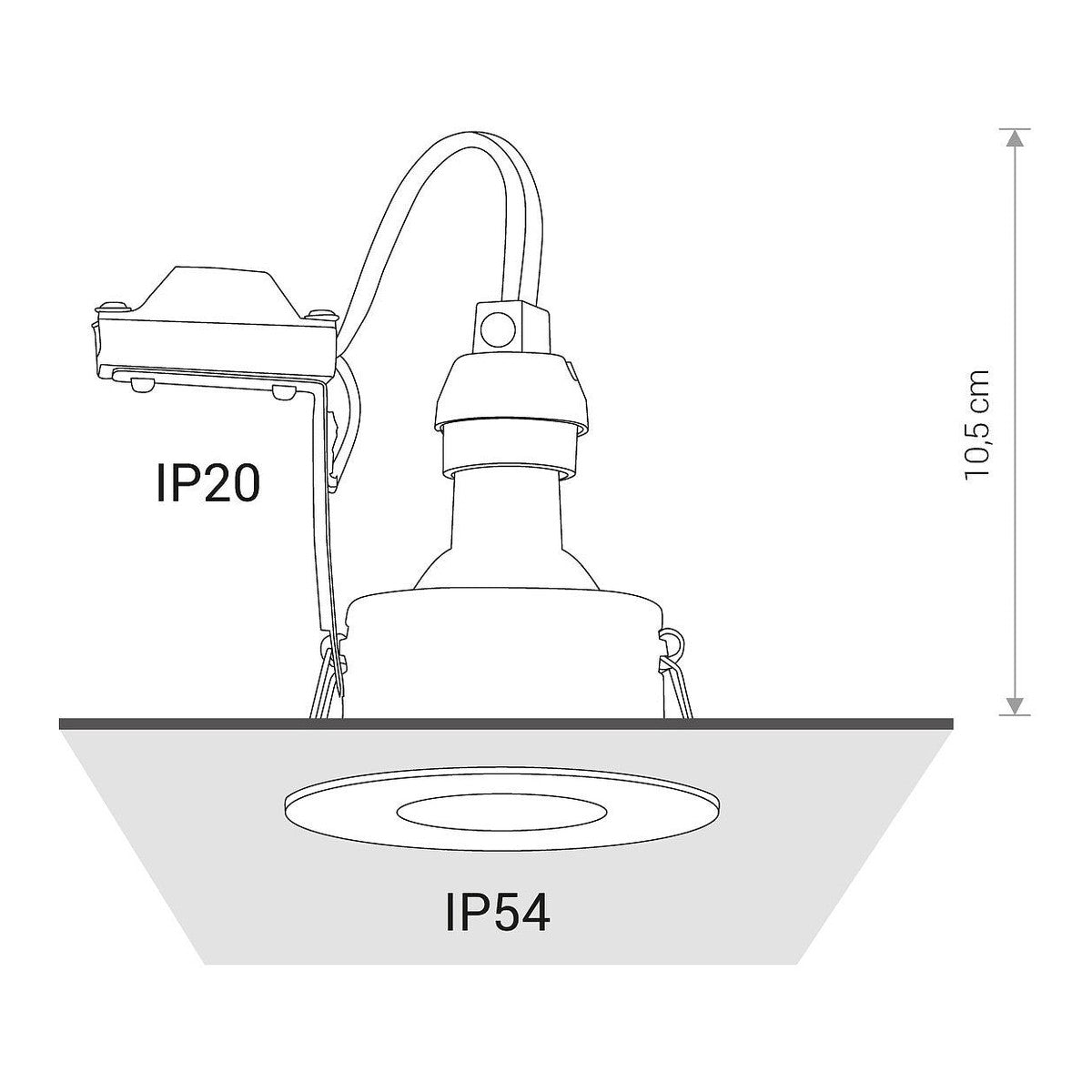 Nowodvorski Lampa downlights podtynkowa GOLF 15W only LED 50/60Hz - Aluminium lakierowane - Czarny 8376