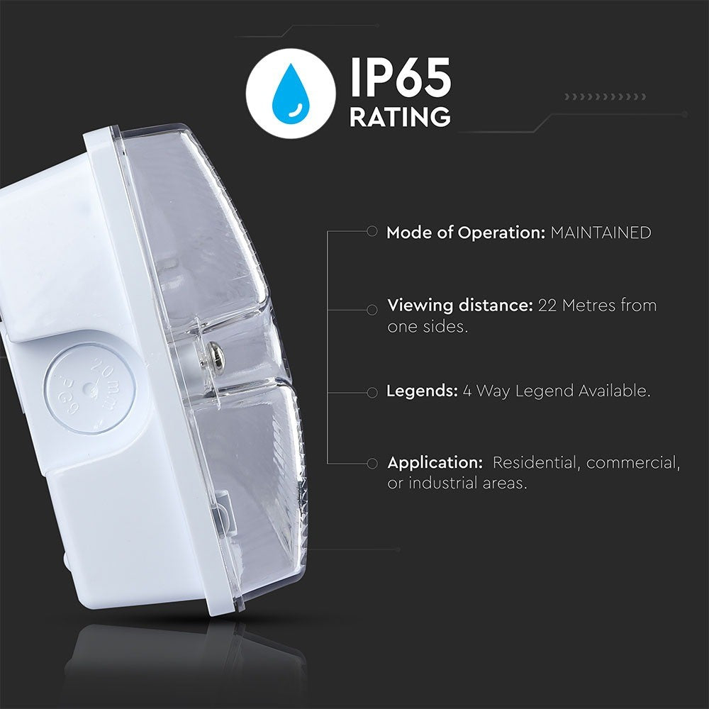 4W Oprawa Awaryjna LED / Chip SAMSUNG / Barwa:6000K