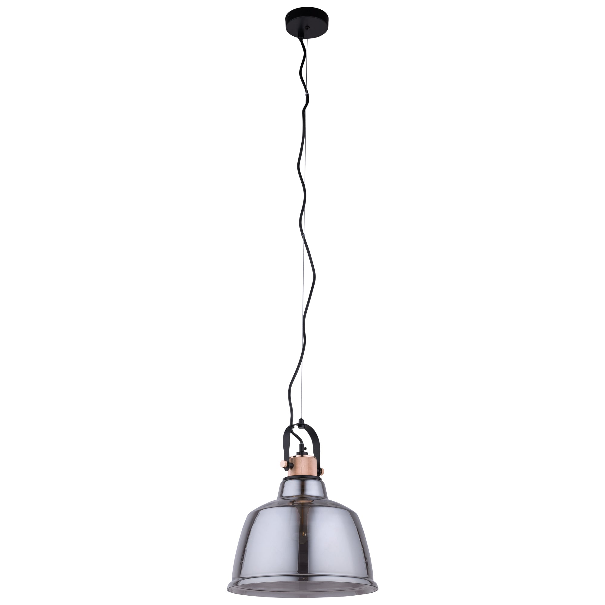 Nowodvorski Lampa wisząca AMALFI L 25W only LED 50/60Hz - Szkło metalizowane - Srebrny