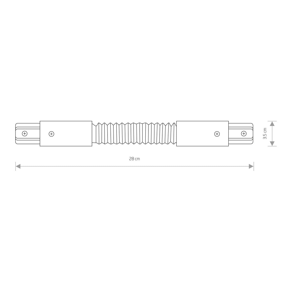 Nowodvorski System szynowy PROFILE FLEX CONNECTOR 1-obwodowy Profile - Tworzywo sztuczne PC - Biały 8382