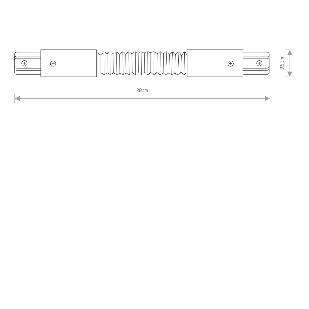 Nowodvorski System szynowy PROFILE FLEX CONNECTOR 1-obwodowy Profile - Tworzywo sztuczne PC - Czarny 8383