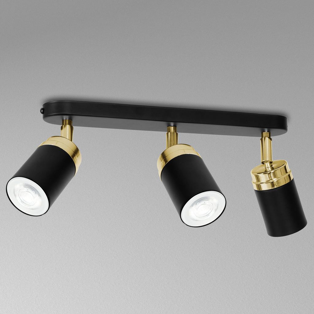 spot Reno black/gold 3xGU10