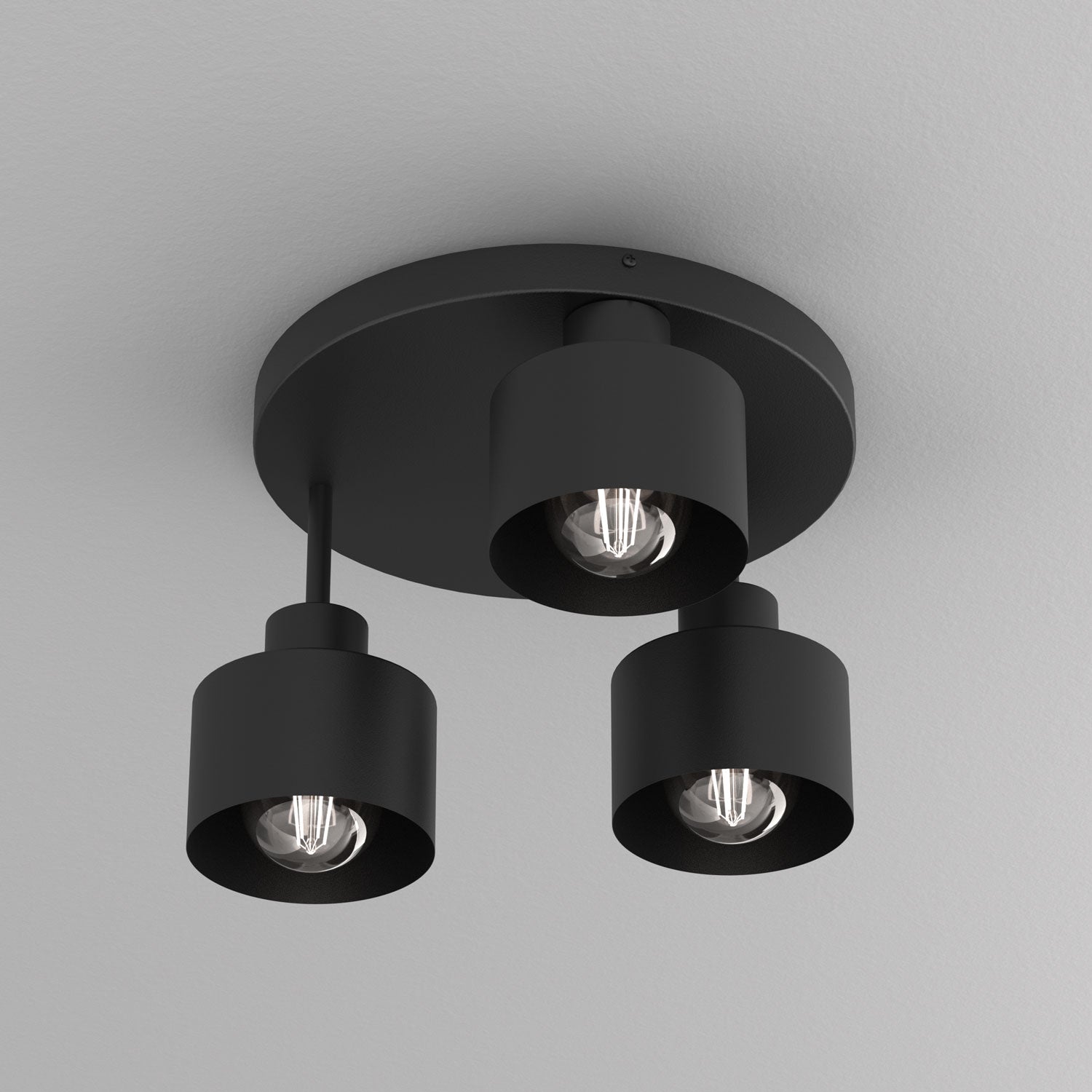 plafon Parkla klosz metal black 3xE27
