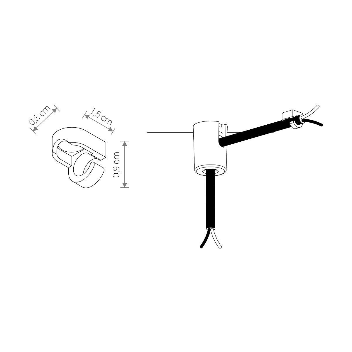 Nowodvorski CAMELEON MOUNTING B - Tworzywo sztuczne - Czarny 8393