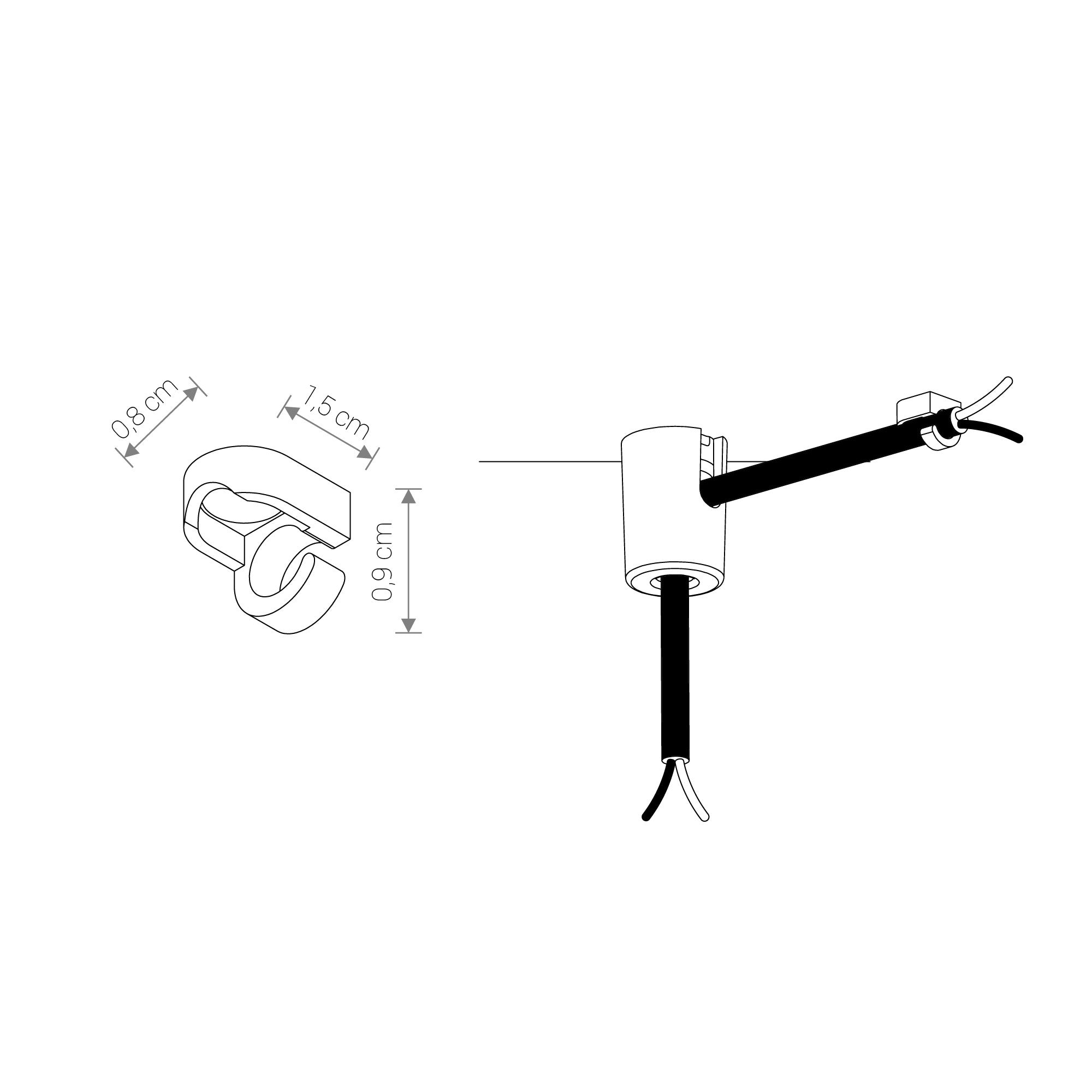 Nowodvorski CAMELEON MOUNTING B - Tworzywo sztuczne - Czarny 8393