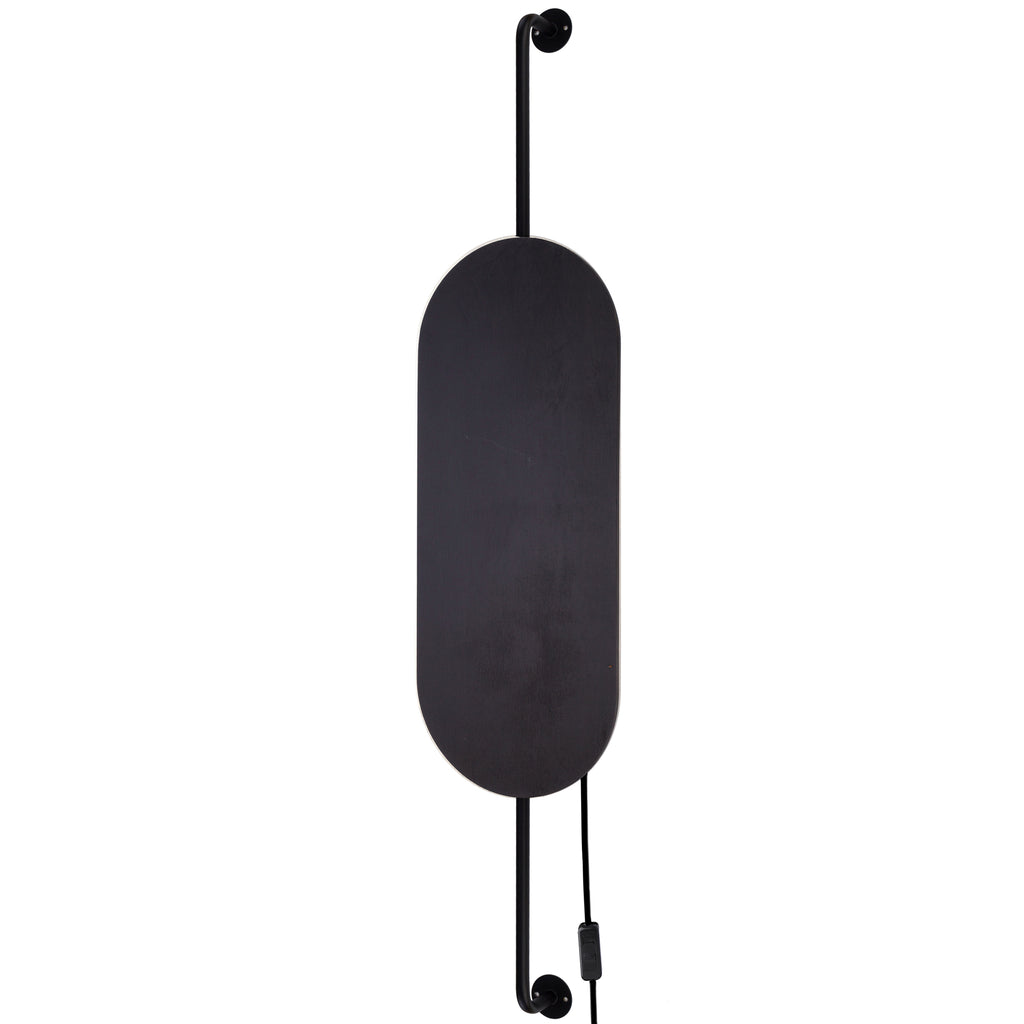 Nowodvorski Kinkiet z włącznikiem WHEEL LUX 10W only LED 50/60Hz - Sklejka - Czarny