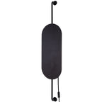 Nowodvorski Kinkiet z włącznikiem WHEEL LUX 10W only LED 50/60Hz - Sklejka - Czarny