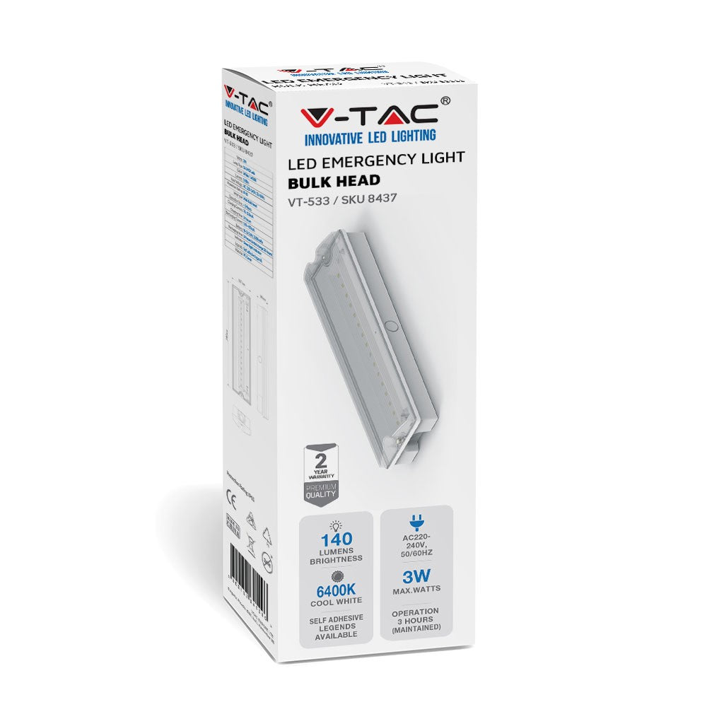 3W Oprawa awaryjna LED / Barwa:6400K